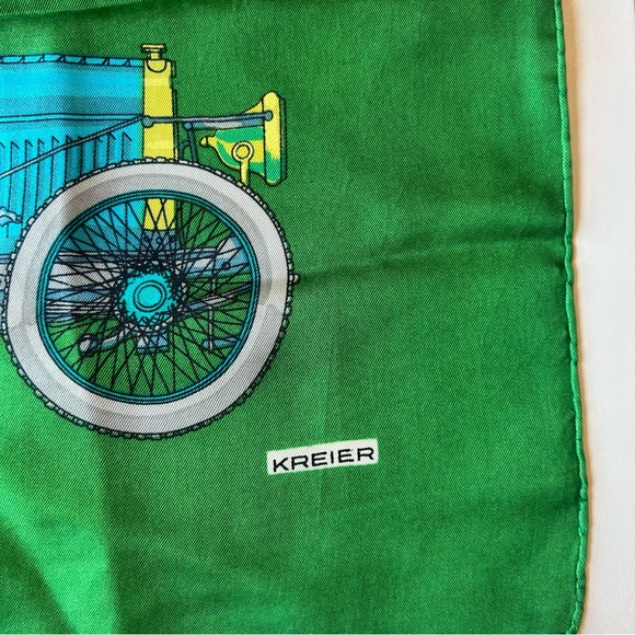 Kreier Veterans of the Road Silk Scarf Antique Classic Cars Vintage - Picture 6 of 9